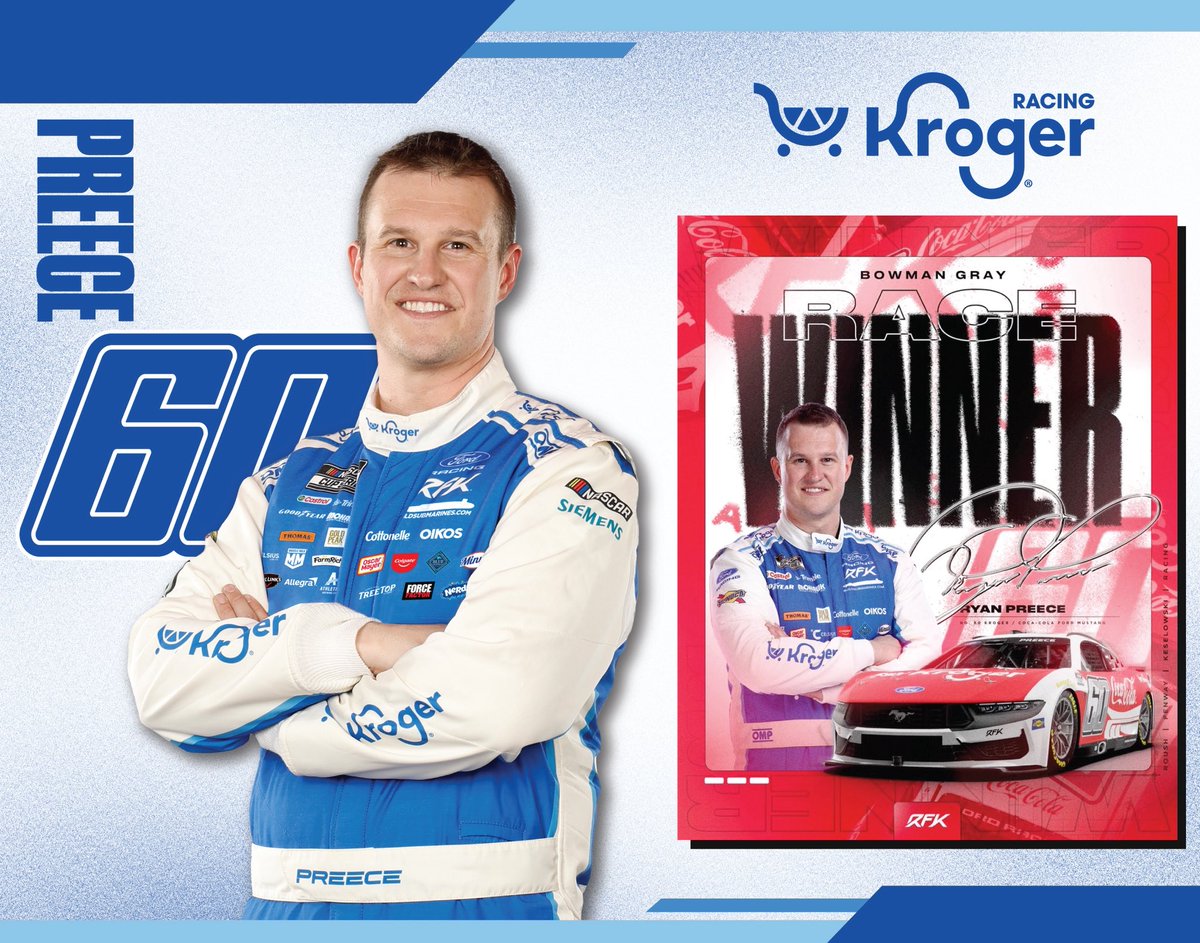 Congratulations <a href="/RyanPreece_/">Ryan Preece</a> and <a href="/RFKracing/">RFK Racing</a> on the first 🏁 of the 2026 season <a href="/nascarclash/">Cook Out Clash at Bowman Gray Stadium</a>! So happy to have had our great partners <a href="/CocaColaRacing/">Coca-Cola Racing</a> along for the win!
