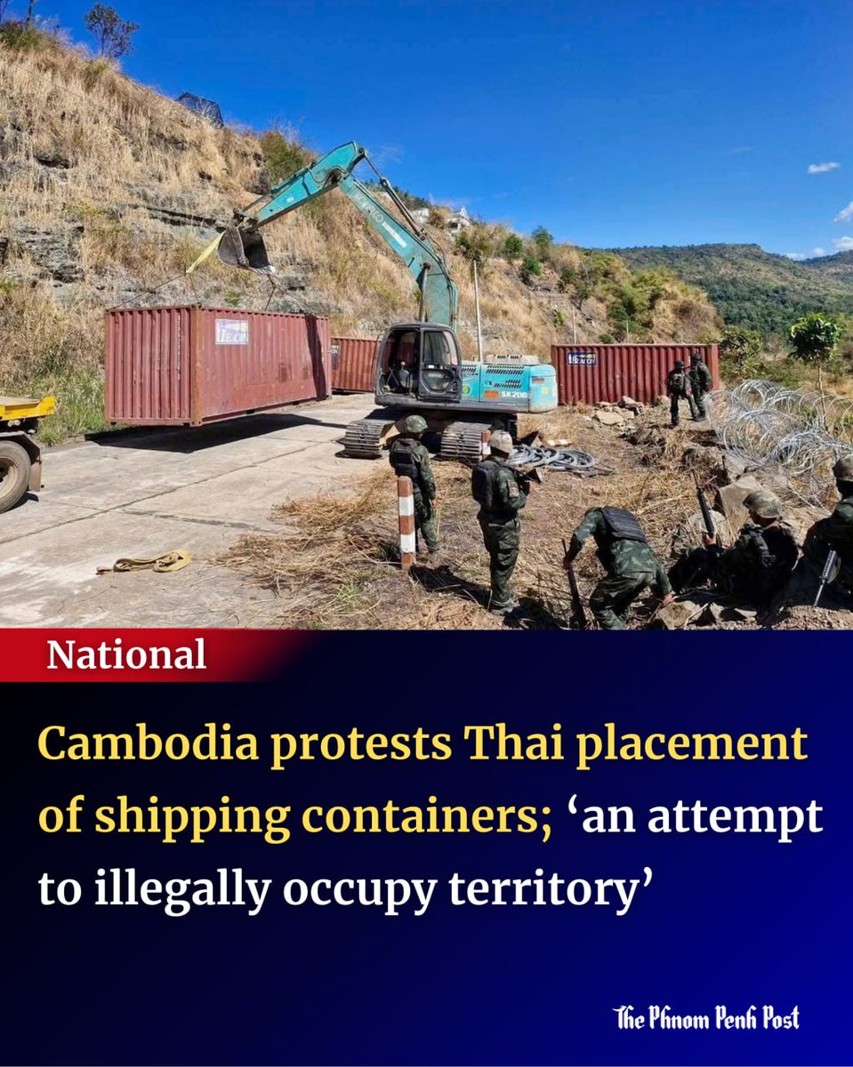 The Ministry of Foreign Affairs and International Cooperation has issued a formal protest against the placement of three shipping containers by Thai armed forces in An Ses village, Choam Ksan commune, Choam Ksan district, Preah Vihear province on February 3, which obstructs