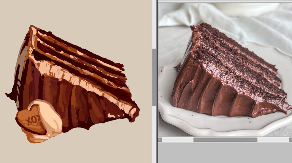 kuppatan's tweet photo. cake study 🍫🍫 https://t.co/ImsoMTG7CI