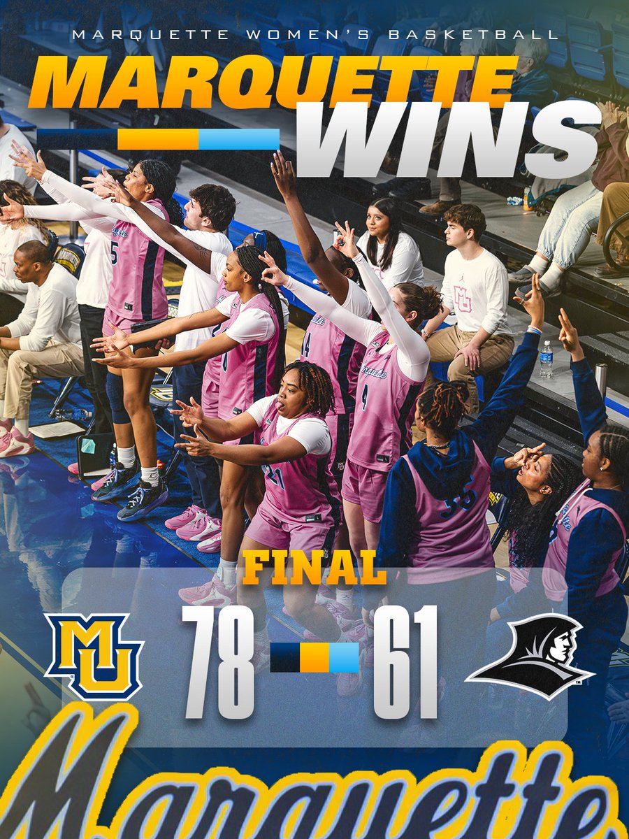 Wins are even prettier in pink🩷
#WeAreMarquette | #playwithHEART