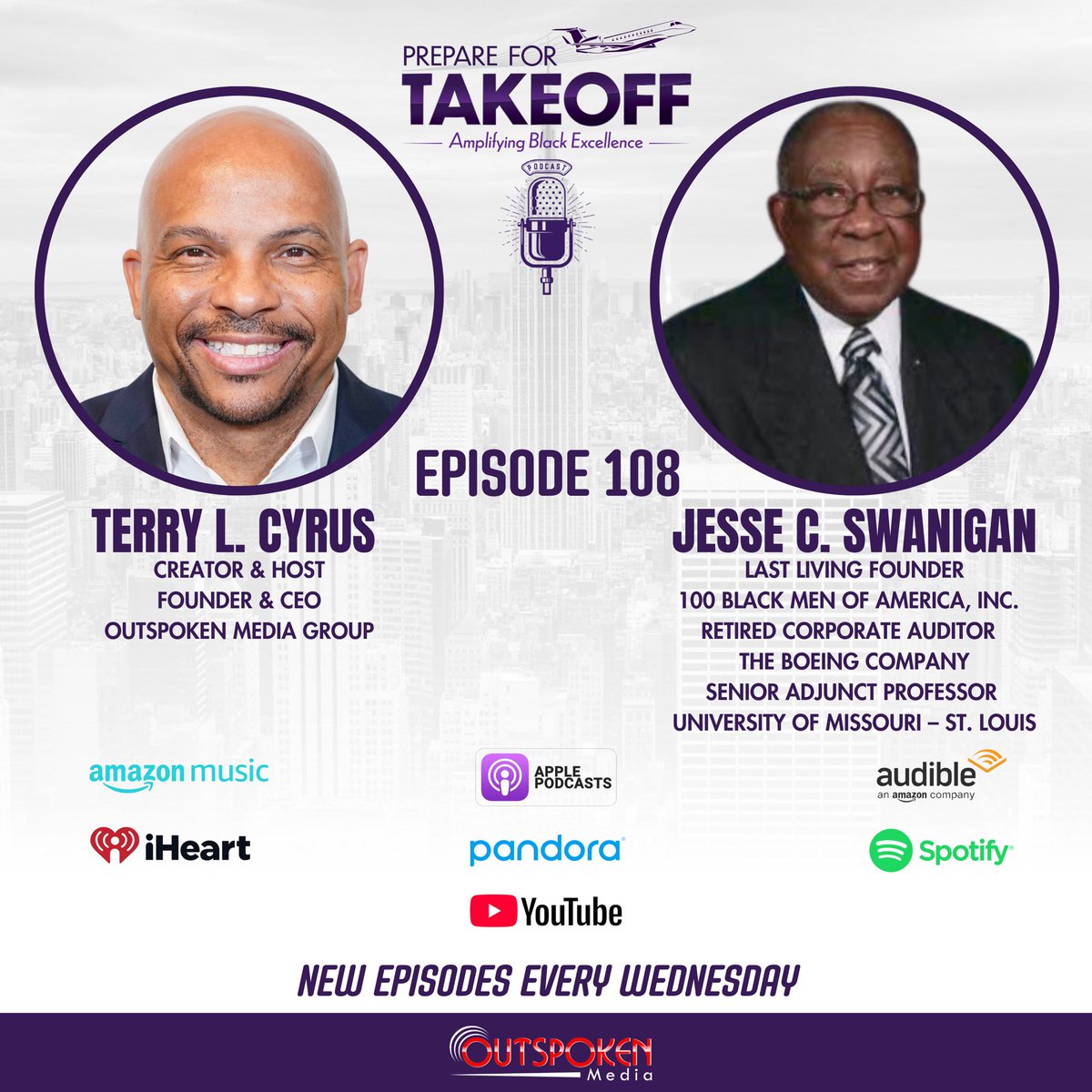 New Debut Episode Alert‼️⏰ <a href="/Prep_4_Takeoff/">Prepare For Takeoff Podcast</a> - Episode 108 featuring Jesse C. Swanigan, the Last Living Founder of <a href="/100BlackMen/">100 Black Men</a>. Watch the full Prepare For Takeoff episode on <a href="/YouTube/">YouTube</a> by clicking youtu.be/hU0AbkjXJi4.