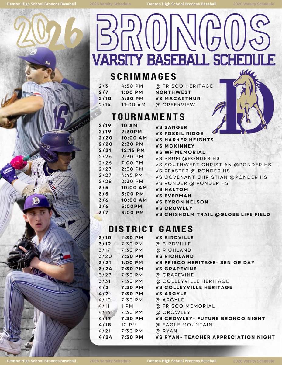 Denton High Baseball tweet media