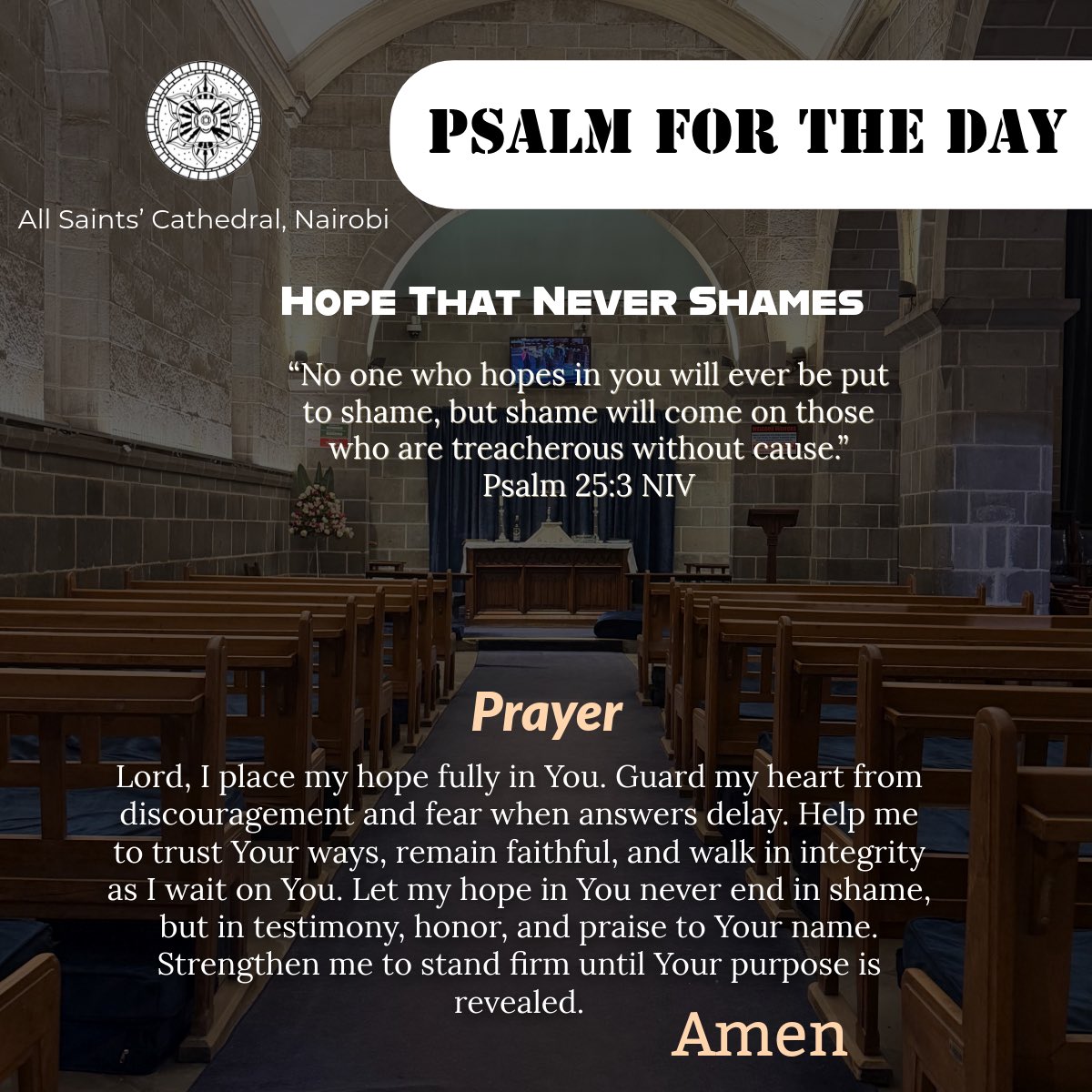 Biblical hope is confident trust in God’s character, not wishful thinking. Those who place their hope in the Lord will never end in shame. Delays and opposition may come, but waiting on God is never wasted—it is always rewarded in His time.
#HopeInTheLord #WaitOnGod #Psalm4TheDay