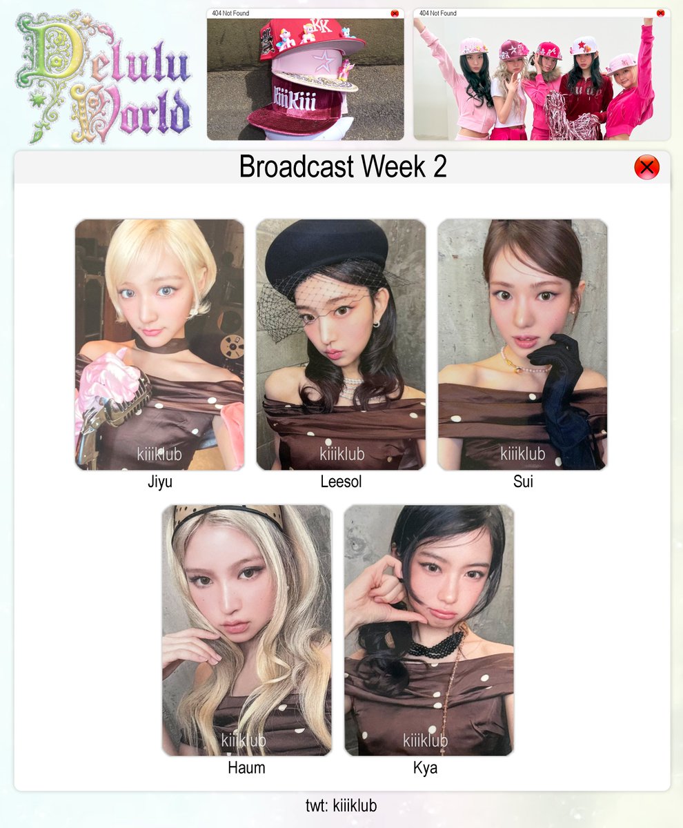 KiiiKiii Delulu Pack [The 2nd EP] OT5 Week 2 Broadcast Photocard