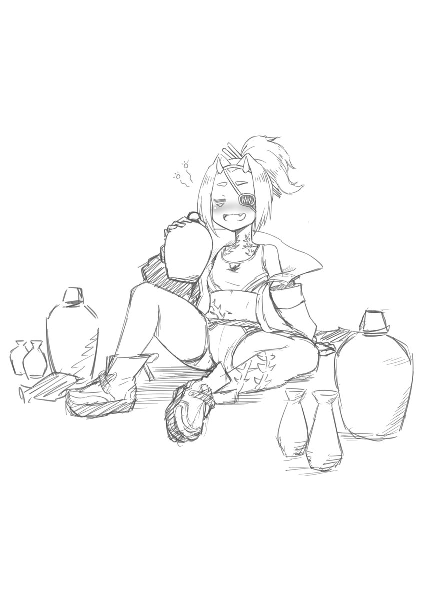 k_miura670's tweet image. 落書き
ああ見えてジョゼは日本酒が大好きなようです
#コードヴェイン2 
#CODEVEIN2