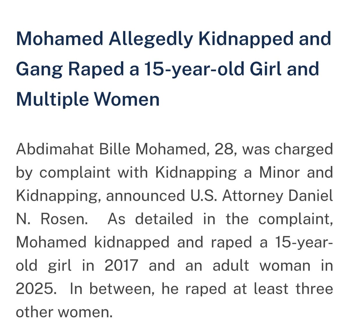 EL4USA's tweet image. This ILLEGAL from Somalia was charged with raping a minor &amp;amp; multiple adult women in Minnesota before being detained, only to be quickly released by a local court, after which he committed yet another rape.
This rapist is one of many that Tim Walz is trying to protect from ICE.