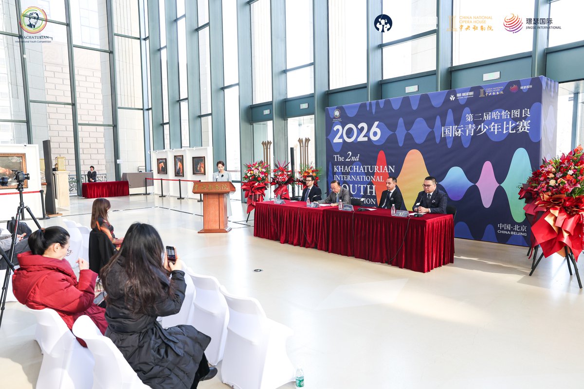 armembchina's tweet photo. 🎶 On Jan 26, the press conference for the 2nd Khachaturian International Youth Competition took place at the China National Opera House in Beijing        🇨🇳-🇦🇲
🔗https://t.co/fnKUFzYy3y https://t.co/CwqtBTIveX