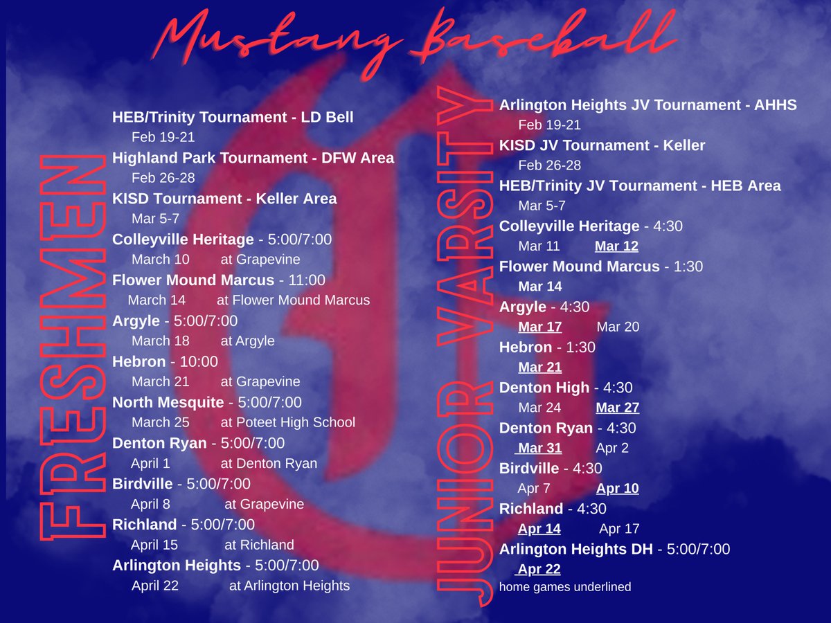 A few more dates to add to your calendar!!!  See you at the field!!