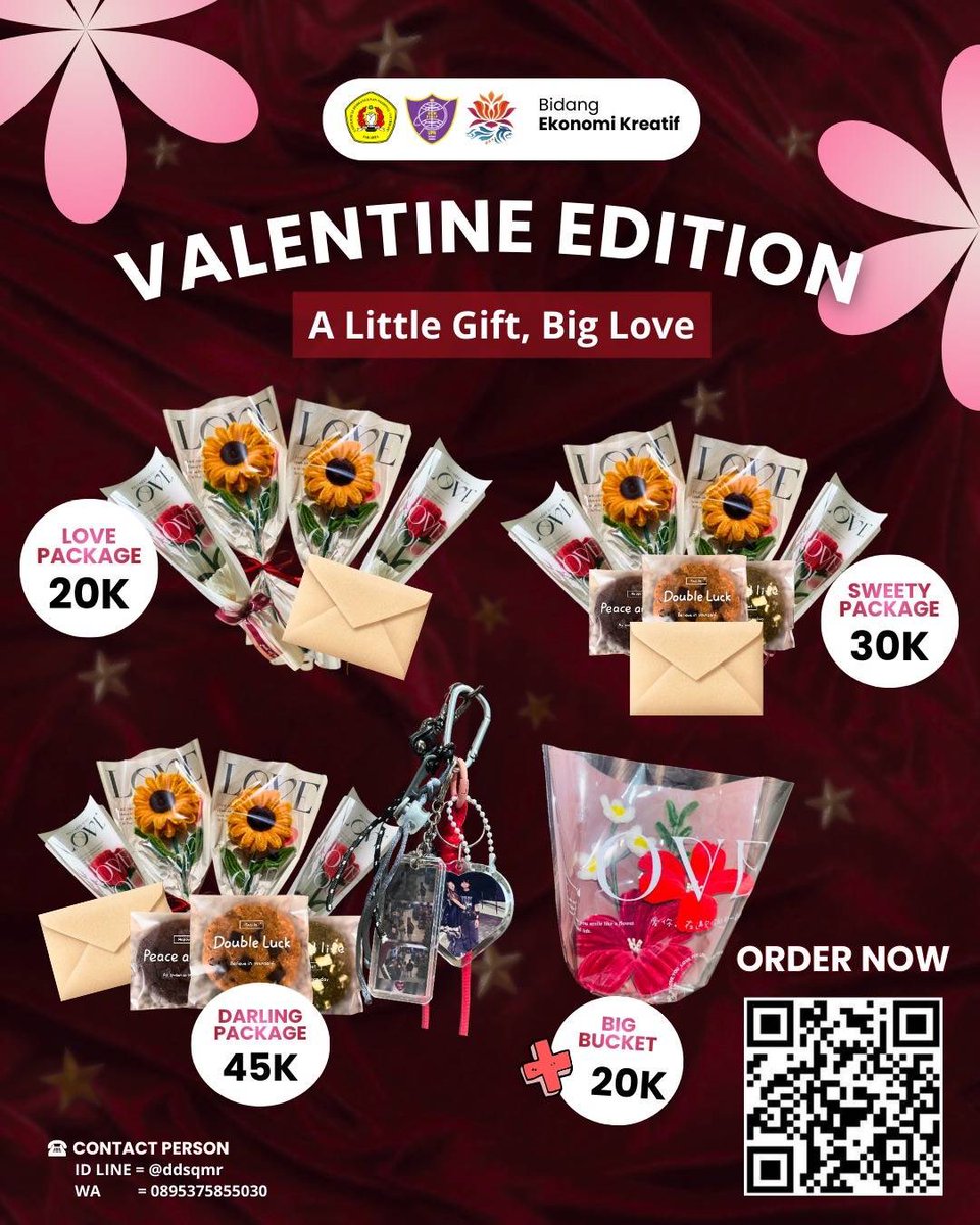 BEMFISIPUPNVJ's tweet photo. [💘 VALENTINE PRE-ORDER IS OFFICIALLY OPEN! 💘]

udah beli jualan gue belom 

SAVE THE DATE ‼️
📌 PO starts on: 2-9 February 2026

‼️ ORDER NOW ‼️
🔗 https://t.co/X6RNbjNjn6

☎️ Contact Person 
📲 Deswita 
ID LINE : ddsqmra 
WhatsApp : 0895375855030 https://t.co/IWOTShD2WI