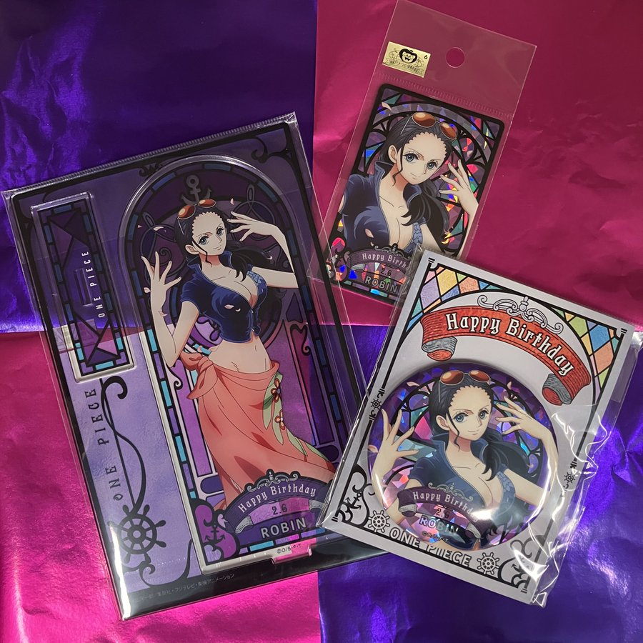 ニコ・ロビン アクリルスタンドまとめ売り オススメ商品】麦わらストア限定 ニコ・ロビン □HBDステンドグラス風