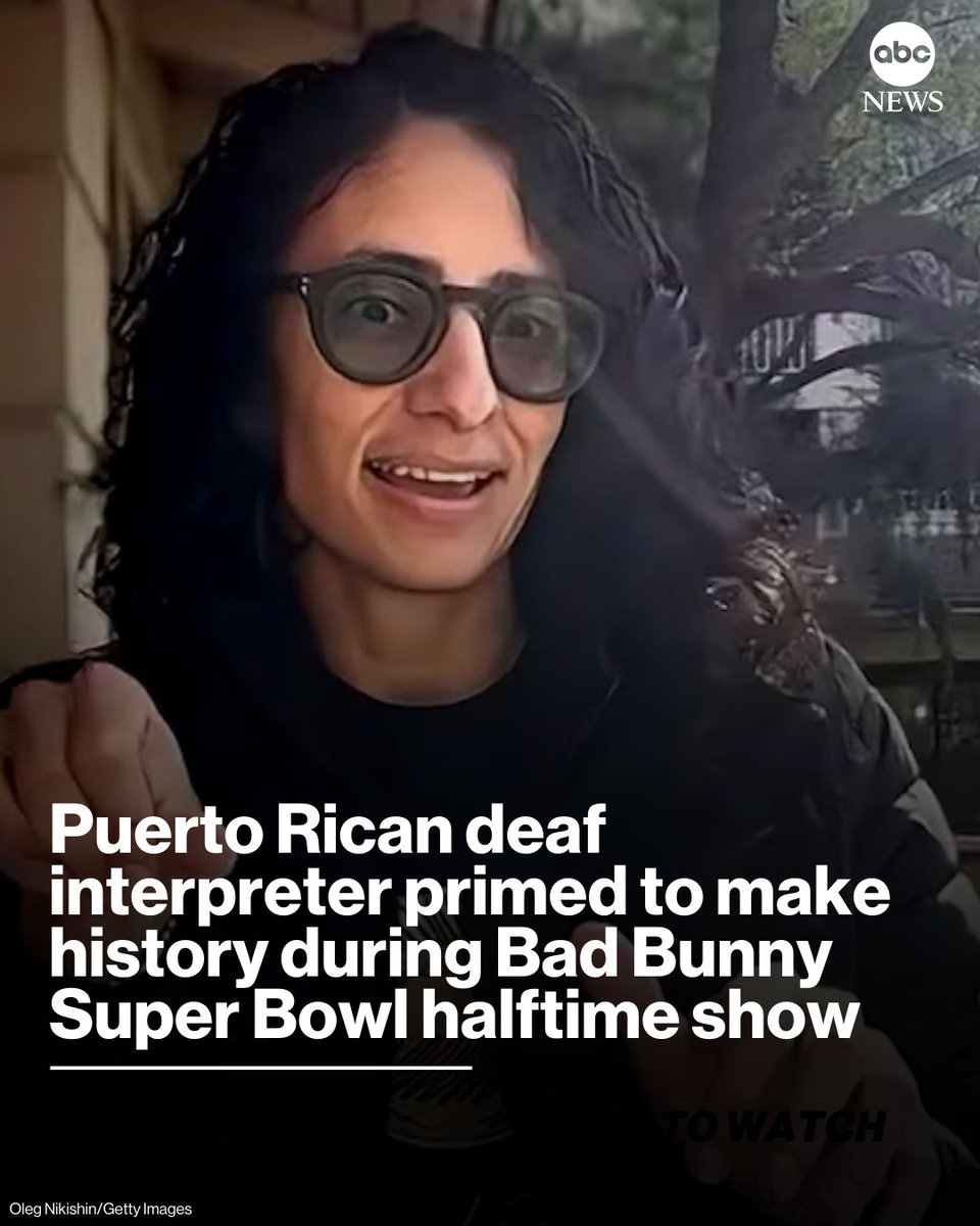 Puerto Rican partially deaf performer Celimar Rivera Cosme is readying to make history at the Super Bowl on Sunday. 
 
Read more: abcnews.link/pUSvg4b