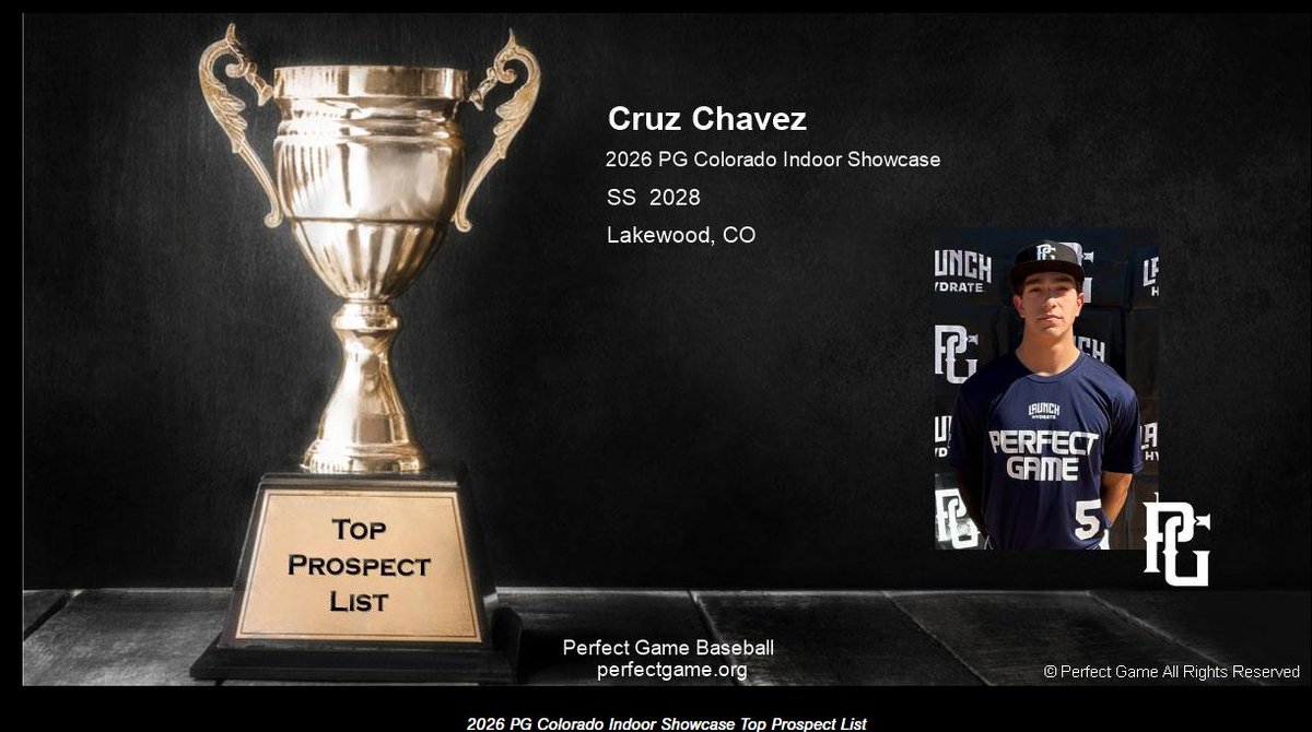 Cruz_C_18's tweet photo. Thank you to @PG_FourCorners and @PG_Scouting for the recognition on the Top Prospect list for the 2026 PG Colorado Indoor Showcase. It was a well-run event. https://t.co/QBQKwtgOYW