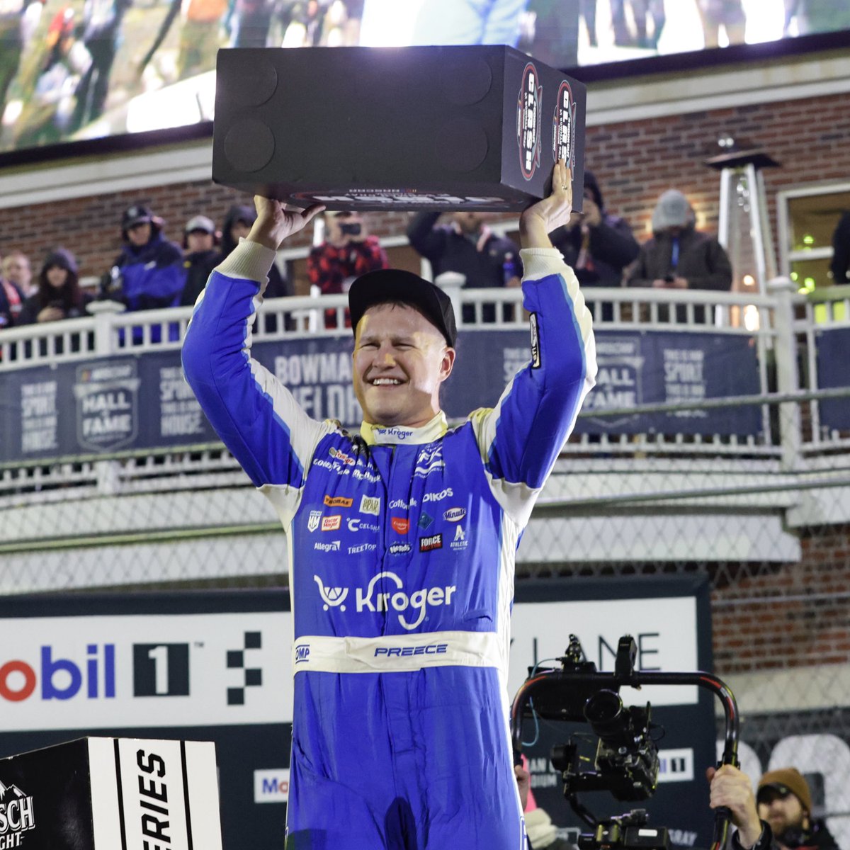 FordRacing's tweet image. The first of many. @RyanPreece_ parked it in victory lane at Bowman Gray for the 2026 @nascarclash 🏁

#NASCAR