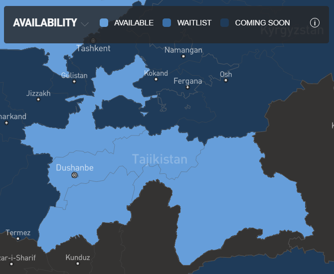 Starlink's tweet image. Starlink's high-speed, low-latency internet is now available in Tajikistan! 🛰️🇹🇯❤️ → starlink.com/tajikistan