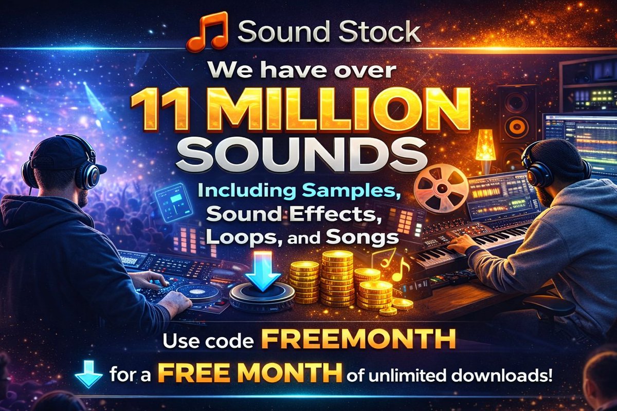 SoundStockCom's tweet photo. 11 million sounds, $4.99/m👉https://t.co/Jbvph7XiNK 
#sfx #soundeffects #audio #audiolibrary #sounds #loops #dtmer #samples #music #soundlibrary https://t.co/wecl2mRj7s