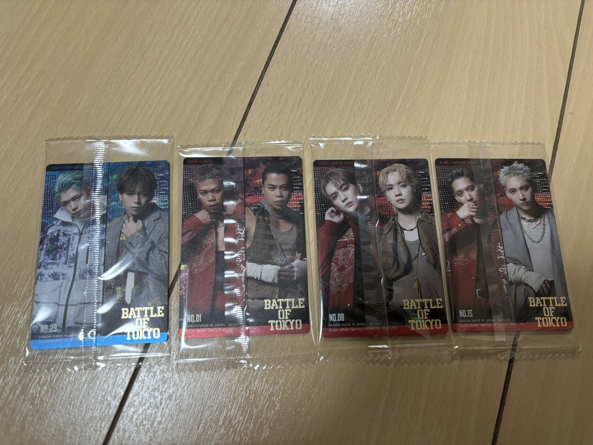 427_3jsb_rmpg's tweet photo. BOT ウエハース 交換 BATTLE OF TOKYO

【譲】鈴木昂秀 吉野北人 LIKIYA 加納嘉将

【求】川村壱馬 浦川翔平 奥田力也

●吉野は川村との交換のみ
●郵送or ライブ会場
(2/13大阪城ホール ※終演後のみ、2/14ユニバ) https://t.co/9czm9b4byf