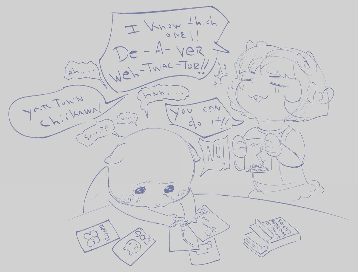 queenpelicaan's tweet photo. they are studying two completely different things... #chiikawa #pinoko https://t.co/j6Z5wa7bBw
