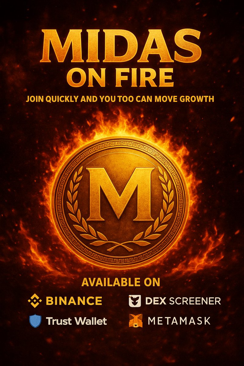 Midascoin2025's tweet photo. 🔥 Hurry Up MIDAS Family!
$MIDAS is gaining strong momentum — this is the best time to accumulate before our next major breakout.

We have recently added more liquidity to the MIDAS pool, strengthening stability and supporting faster movement toward our next targets.
Buy only from the official links below ⬇️

---

🔗 Buy $MIDAS (Official Links)

🟡 Binance Web3 Wallet (Direct Token Buy Link):
https://t.co/3L9ngMiOfx

🔵 PancakeSwap (Direct Buy Link):
https://t.co/xkUENHG7R4

📌 Contract Address (BEP20):
0xA059080853B2f273A452424859a4701A1Ce13A0e

---

🔥
💎 Let’s grow together — Strong utilities, strong community, strong future.
#MIDAS #CryptoMarket #BinanceWallet #defi #Milestones