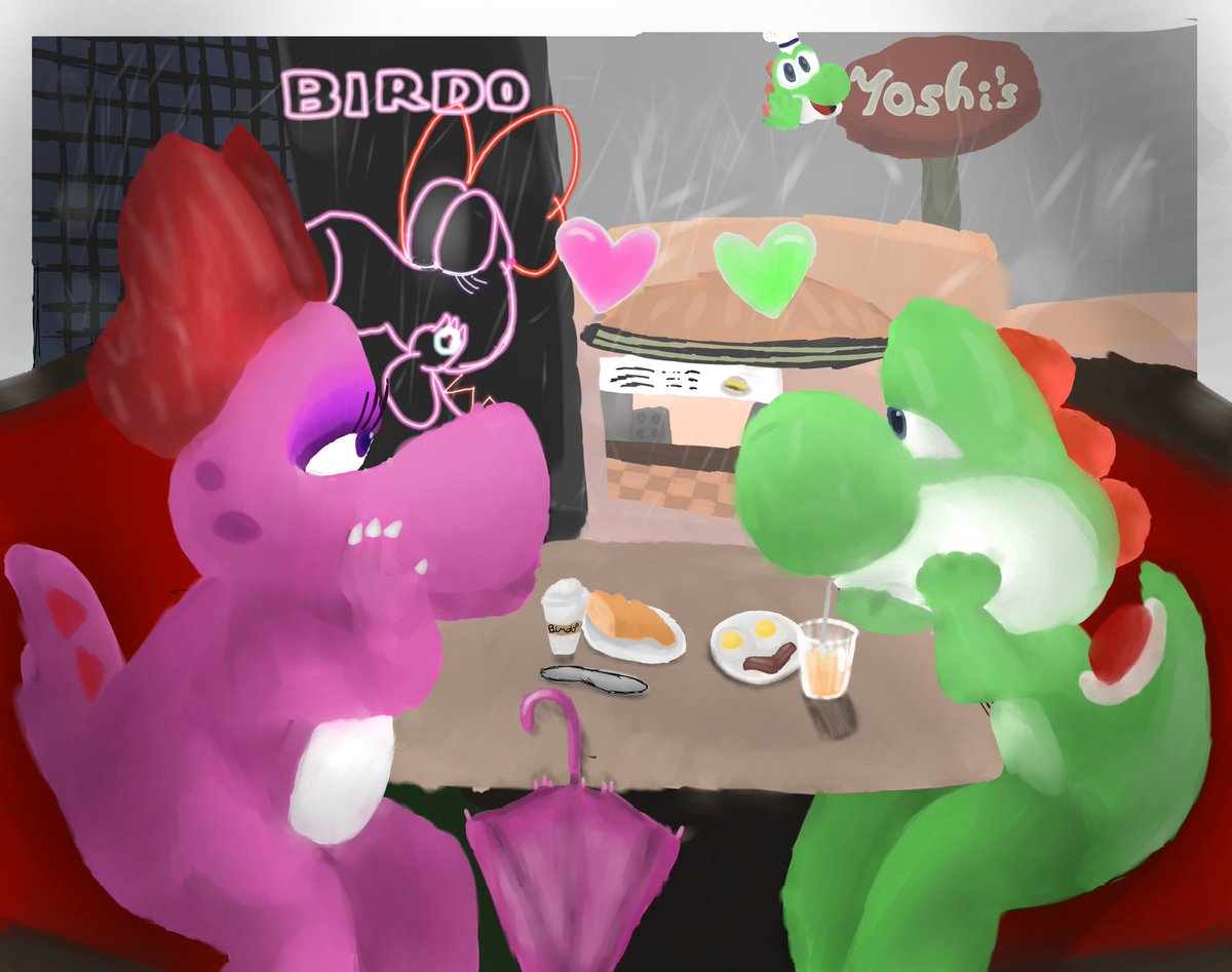 Junelikestodraw's tweet photo. Lovedinos.

#Birdo, #Yoshi, #Nintendo https://t.co/FoCcNLBwV9