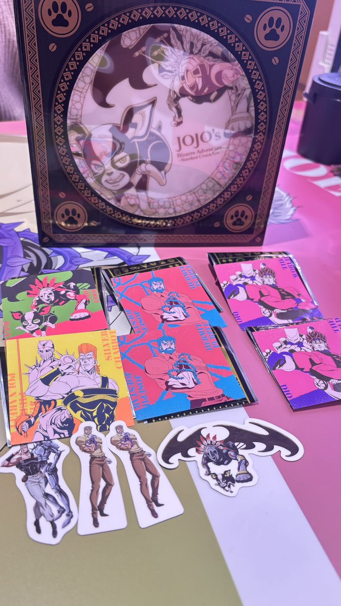 OvJP0122's tweet photo. 【交換】ジョジョ スシロー コラボ

譲▶︎
プレート:イギー
ピック:ジョセフ×2、イギー、ポルナレフ
ステッカー:DIO×2、ジョセフ×2、ポルナレフ、イギー

求▶︎全て　花京院>承太郎

本日2/5 大阪なんば付近手渡し、又は郵送にて交換可能

お気軽にお声掛けください♪ https://t.co/YLPSa8SWCF