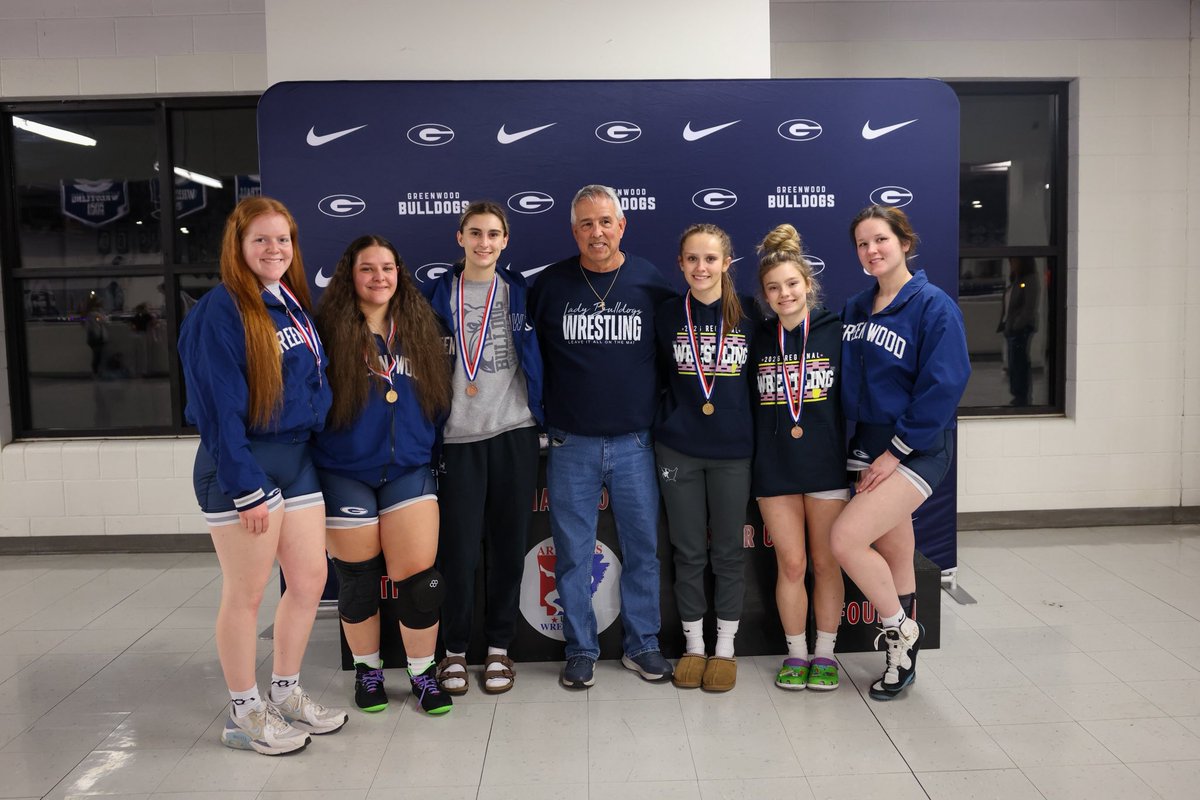 Congratulations to Greenwood State Qualifiers 
LtoR: Afton Bridges, Bri Mancini , Coach Kimcaid, Mariah Bartok, Farrah Crossno, and AddiBelle Halloway <a href="/residentnewsnet/">ResidentNewsNetwork</a> <a href="/tim_radio/">Tim Terry 🎤</a> <a href="/GWDAthletics/">Greenwood Bulldogs</a>