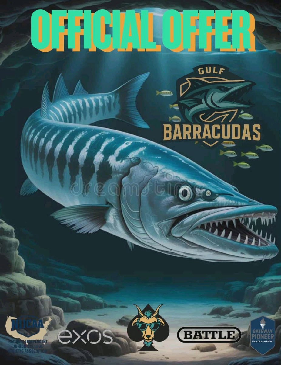 After a Great Conversation With
<a href="/derekfing/">Coach Froggy</a> I'm blessed with an offer From The Gulf Barracuda's!!
#blessed #agtg