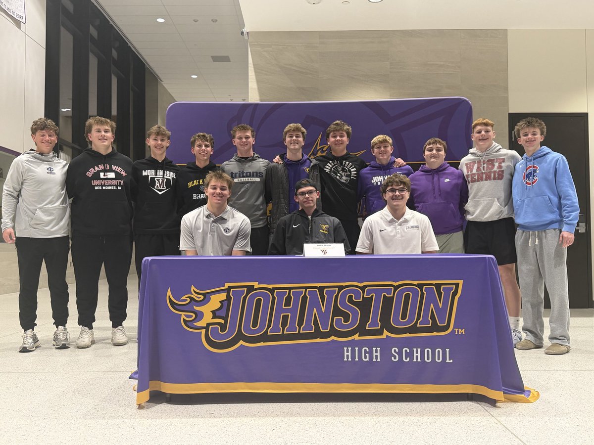 Tonight, Philip Paulin proudly signed with William Penn University for baseball! What a thrilling achievement for Philip—his journey is just beginning as he's fired up to dominate the baseball field with intensity this year! <a href="/JohnstonCSD/">Johnston Schools</a> <a href="/JohnstonDragons/">Johnston Baseball</a> ⚾💜💛🐉