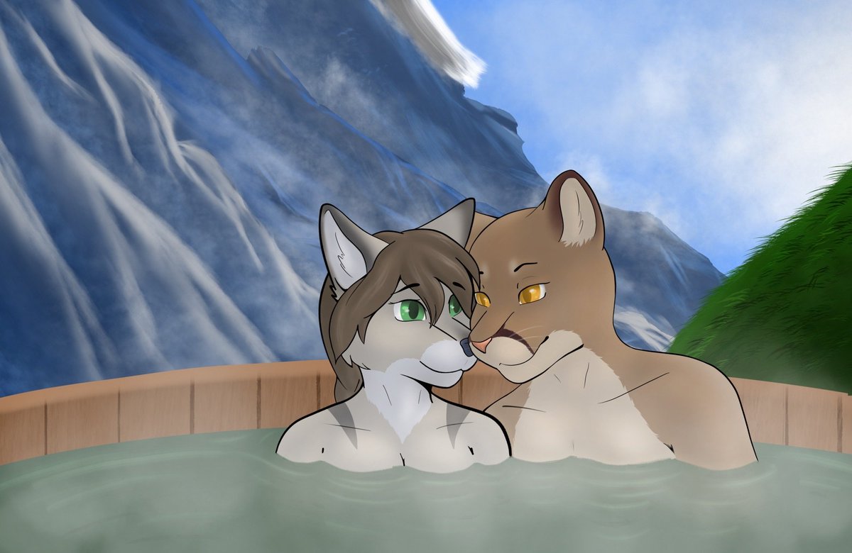 My characters Vicki and Marshall taking a relaxing soak in the tub