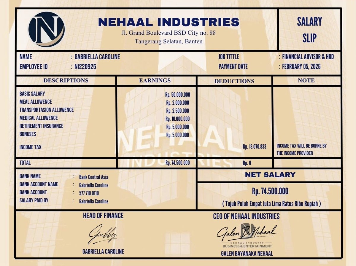 NehaalID's tweet photo. ᅠ
📨 𝙀𝙈𝘼𝙄𝙇
𝐅𝐫𝐨𝐦     : 𝙽𝙴𝙷𝙰𝙰𝙻 𝙸𝙽𝙳𝚄𝚂𝚃𝚁𝙸𝙴𝚂 𝙵𝙸𝙽𝙰𝙽𝙲𝙴
 𝐓𝐨         : 𝙶𝚊𝚋𝚛𝚒𝚎𝚕𝚕𝚊 𝙲𝚊𝚛𝚘𝚕𝚒𝚗𝚎
                 [@angelicvties]
𝐒𝐮𝐛𝐣𝐞𝐜𝐭 : 𝚂𝚊𝚕𝚊𝚛𝚢 𝚂𝚕𝚒𝚙

"𝚃𝚑𝚎 𝚠𝚊𝚐𝚎 𝚙𝚊𝚢𝚖𝚎𝚗𝚝 𝚑𝚊𝚜 𝚋𝚎𝚎𝚗 𝚙𝚛𝚘𝚌𝚎𝚜𝚜𝚎𝚍."
ᅠ https://t.co/Xrc6cAXOjs