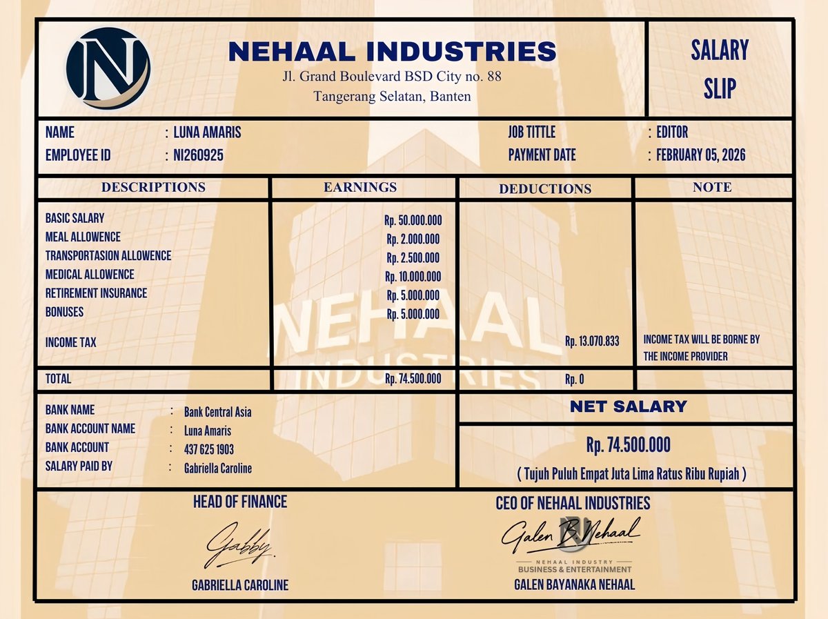 NehaalID's tweet photo. ᅠ
📨 𝙀𝙈𝘼𝙄𝙇
𝐅𝐫𝐨𝐦     : 𝙽𝙴𝙷𝙰𝙰𝙻 𝙸𝙽𝙳𝚄𝚂𝚃𝚁𝙸𝙴𝚂 𝙵𝙸𝙽𝙰𝙽𝙲𝙴
 𝐓𝐨         : 𝙻𝚞𝚗𝚊 𝙰𝚖𝚊𝚛𝚒𝚜
                 [@llunamaris ]
𝐒𝐮𝐛𝐣𝐞𝐜𝐭 : 𝚂𝚊𝚕𝚊𝚛𝚢 𝚂𝚕𝚒𝚙

"𝚃𝚑𝚎 𝚠𝚊𝚐𝚎 𝚙𝚊𝚢𝚖𝚎𝚗𝚝 𝚑𝚊𝚜 𝚋𝚎𝚎𝚗 𝚙𝚛𝚘𝚌𝚎𝚜𝚜𝚎𝚍."
ᅠ https://t.co/X355gl6hX3