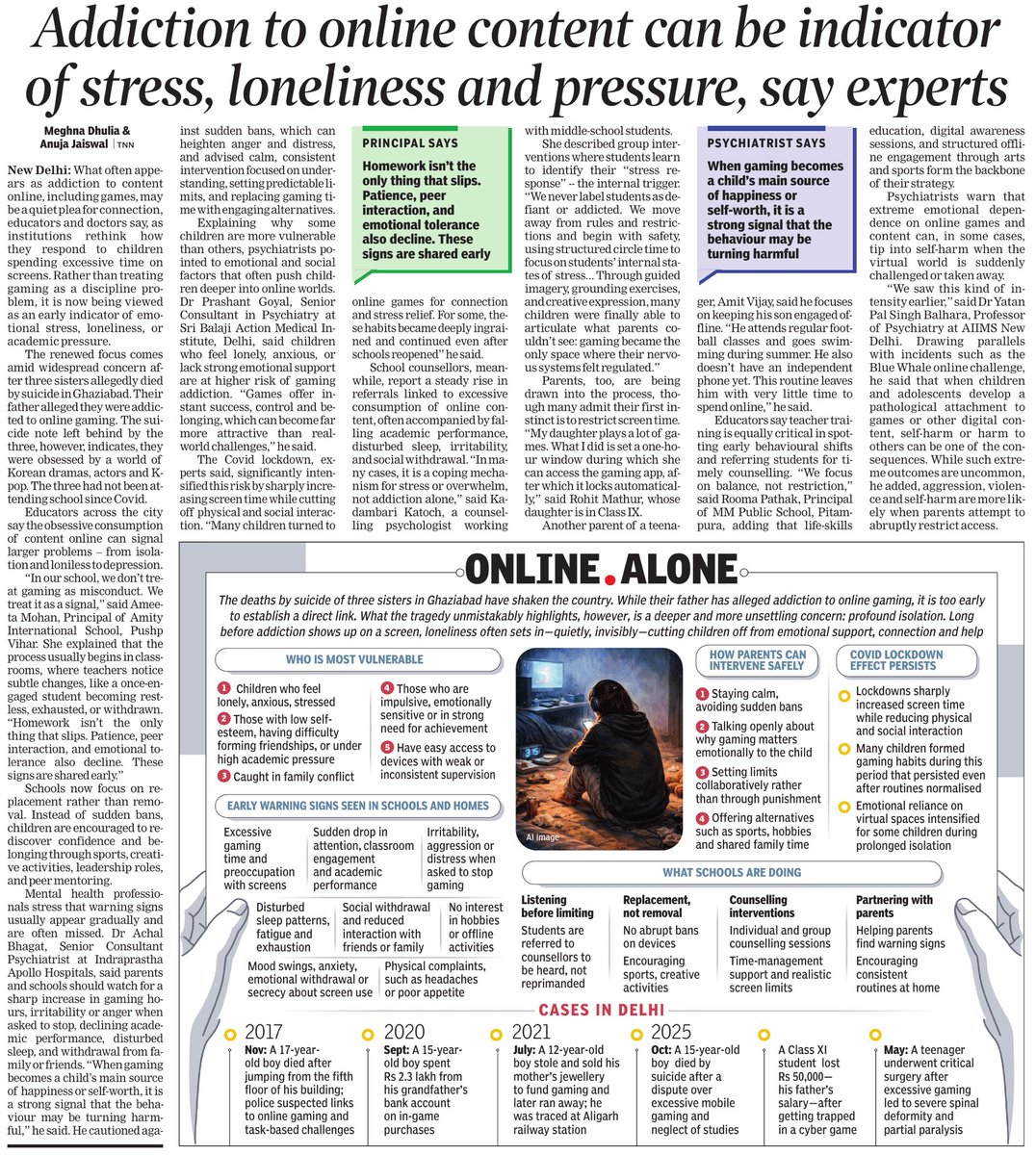 tripathi_utpal's tweet image. What often appears as #addiction to content online, including #games, may be a quiet plea for connection, #educators and #doctors say, as institutions rethink how they respond to children spending excessive time on screens. Rather than treating gaming as a discipline problem, it