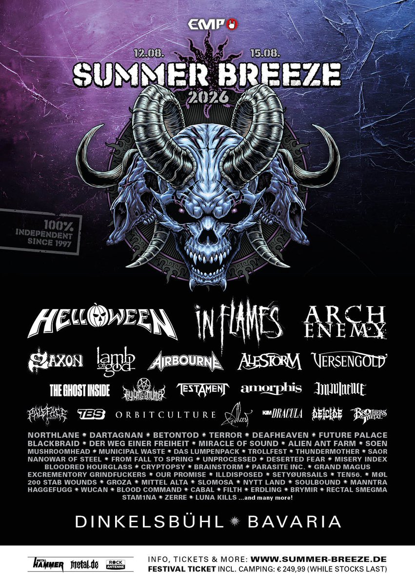 WackenやReload fesに続きSummer Breezeの出演決定。

神様がキスをした運命の合図
しっかり受け取ったぞ