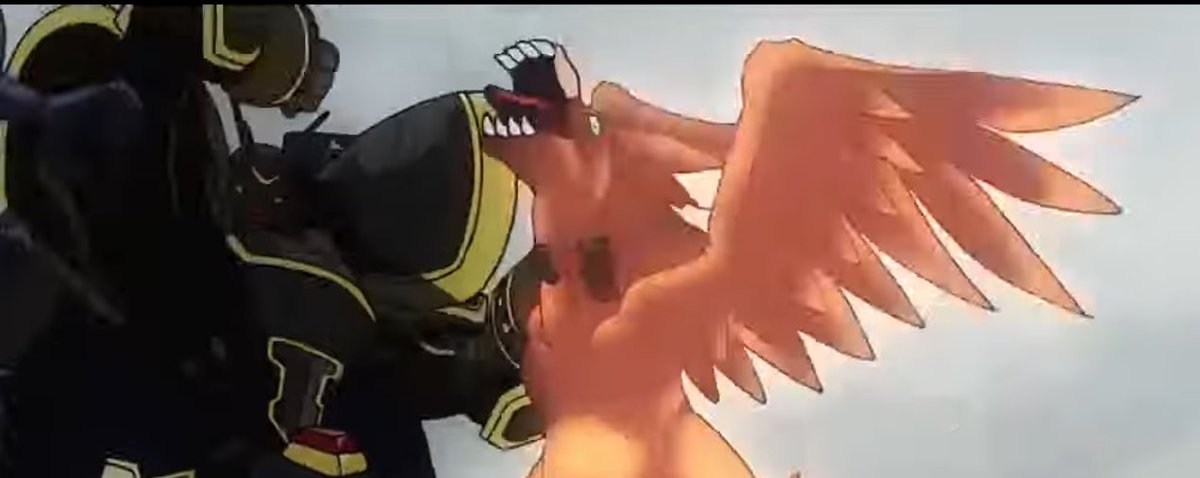 "Remind me to beat up alphamon"