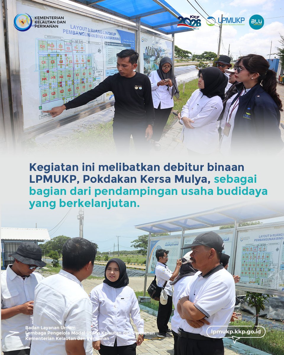 lpmukpgoid's tweet photo. LPMUKP perkuat sinergi budidaya bersama BLUPPB Karawang 🤝🐟
Dukung Kampung Perikanan Budidaya melibatkan binaan LPMUKP serta diharapkan dapat meningkatkan usaha budidaya yang produktif dan berkelanjutan di daerah🇲🇨

#KKPGOID #lpmukpgoid #PerikananBudidaya #SinergiBudidaya https://t.co/yBPUZLCKKo