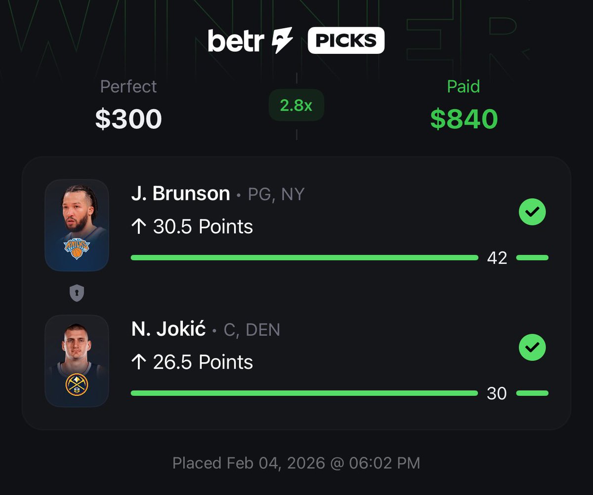 baredfig's tweet photo. Solid day #betr #nba #PrizePicks https://t.co/Xo5Pk888Bu