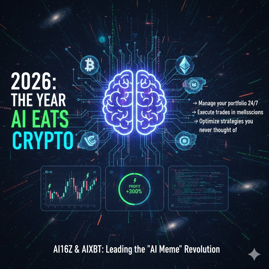 D_CRYPTONFT's tweet photo. 2026 is the year AI eats crypto 🧠⛓️

The rise of autonomous AI agents that can:

→ Manage your portfolio 24/7
→ Execute trades in milliseconds
→ Optimize strategies you never thought of

Projects like AI16Z and AIXBT are leading the "AI Meme" revolution.

Is AI the next big crypto narrative?

#AI #Crypto #DeFi #Web3 #ArtificialIntelligence