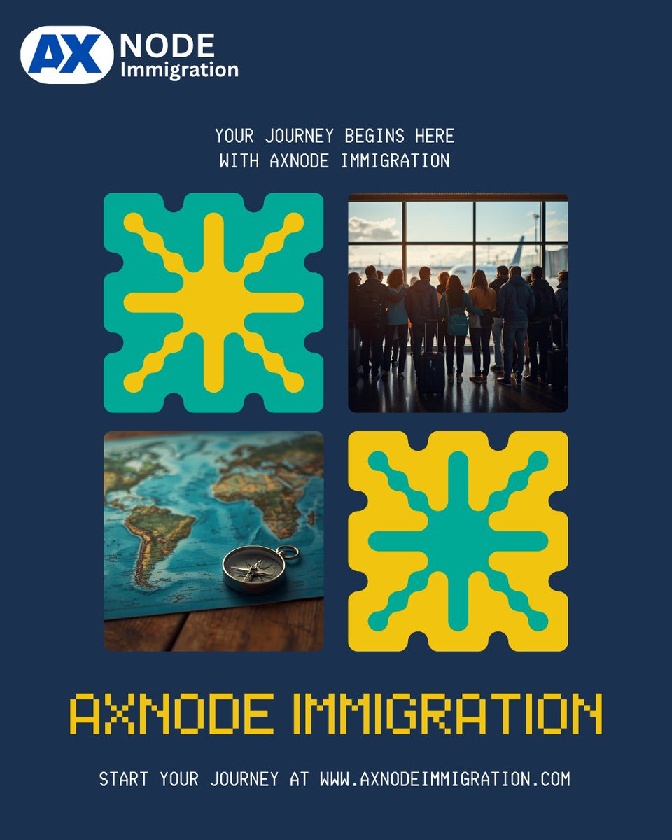 Axnode's tweet image. Your journey abroad begins here with Axnode Immigration—expert guidance, trusted support, and endless opportunities on the horizon.
Hashtags
#AxnodeImmigration #ImmigrationJourney #VisaExperts #StudyAbroad #WorkAbroad #CanadaPR #AustraliaVisa #MoveAbroad #ImmigrationSupport