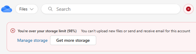 Lpachuau's tweet photo. Just hit 98% on @OneDrive and suddenly: 'You're over your storage limit'
Can't upload or receive emails anymore… apparently 100% isn't the real cap, 98% is the new full! Microsoft playing 4D chess with that 2% buffer?
Time to clean up or pay up… #OneDrive #StorageStruggles https://t.co/9bmBgqegG9