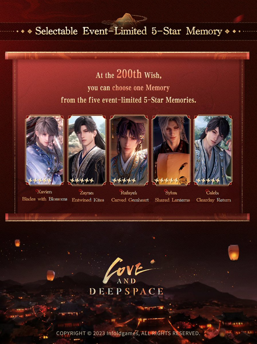 The New 5-Star Memory Limited Wish Pool [Mortality's Tenderness] is Coming Soon!

🪐Official Discord: discord.gg/aGFPky4snx
❣️Trailer of New 5-Star Memory Series [Mortality's Tenderness] Released!
❣️Event Duration: From 05:00 on Feb. 10 to 04:59 on Feb. 27 (Server Time)