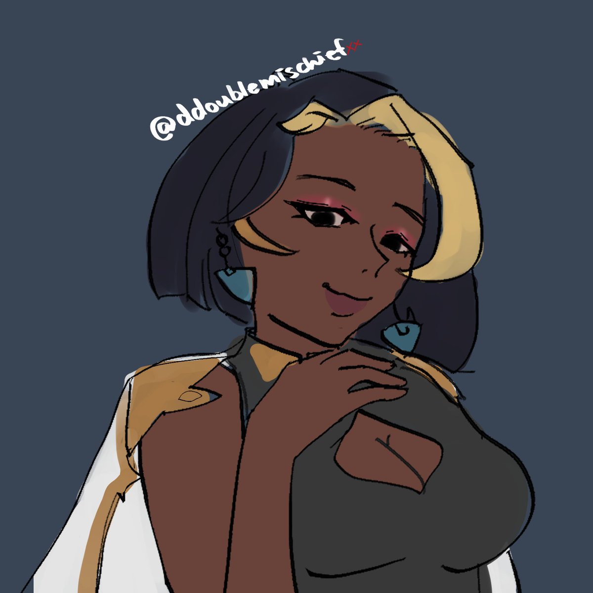 DDoubleMischief's tweet photo. ill try to actually do a cleaned up version of Domina when i actually have time but holy balls i just had to draw her after finally getting off work okii im off to cook dinner :3 #Overwatch https://t.co/p4YW9sEPkO