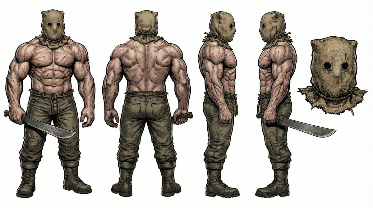 処刑人おじさんをAIに作ってもらったけどコアラみたいな顔でかわいくなった。 