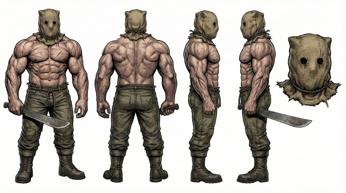 処刑人おじさんをAIに作ってもらったけどコアラみたいな顔でかわいくなった。 