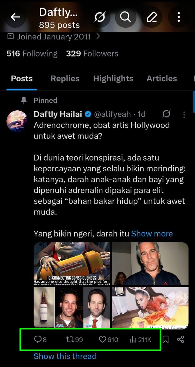 alifyeah's tweet image. Apakah akun dengan follower yang dikit bisa dapat Impressions tinggi?
Bisa!

Postingan yang gue bikin, bisa dapat Impressions sampai 200K (saat tulisan ini dibikin). Dengan follower yang hanya sekitar 200an.

Oke kita mulai yak...

---

Beberapa hari ini, X lagi rame soal…