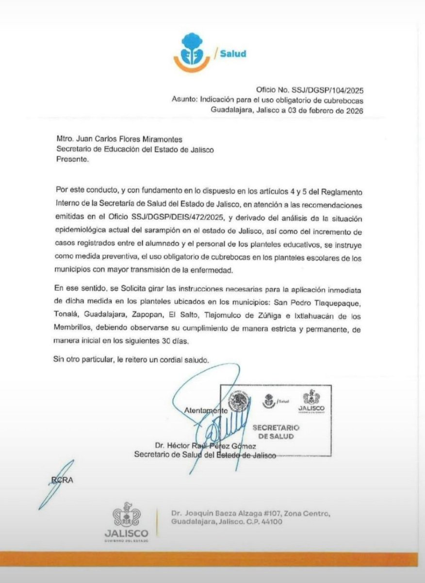 Mañana los secretarios <a href="/saludjalisco/">Secretaría de Salud Jalisco</a> <a href="/SecEducacionJal/">Secretaría de Educación Jalisco</a> darán detalles sobre #camñala para frenar #sarampion en #Jalisco