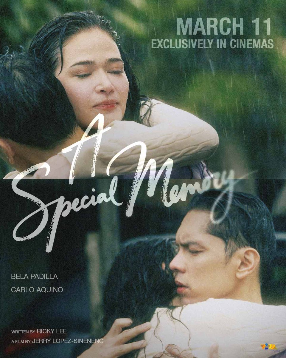 VIVA_Films's tweet photo. The most memorable movie event of the year is finally coming in cinemas this MARCH 11!
Trailer tomorrow, 6PM!
"A SPECIAL MEMORY" Starring Bela Padilla and Carlo Aquino.
Written by the National Artist Ricky Lee
A film by Jerry Lopez-Sineneng
#ASpecialMemoryMovie https://t.co/IPR8ShOD25