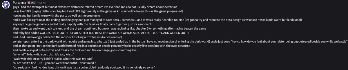Purtangle's tweet image. Had a very strange dream about Deltarune's ending and had to recreate what I saw immediately