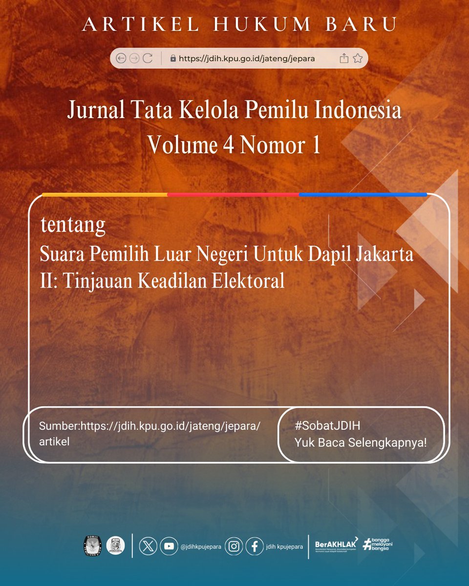 JeparaKpu's tweet photo. Ayo sobatJDIH untuk follow, subscribe, like, share dan save kabar terbaru seputar Jaringan Dokumentasi dan Informasi Hukum KPU Kabupaten Jepara melalui akun sosial media kami ya. 

kpu_ri
jdihkpu_ri
kpujateng 
jdihkpu_jateng
kpujepara 

#KPUMelayani https://t.co/ELMI4am5dv