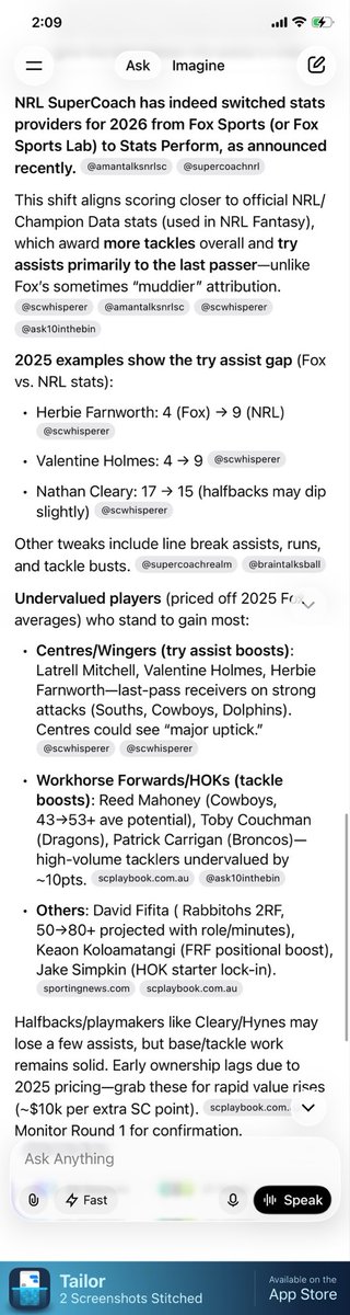 RomynAshley's tweet photo. @nrlphysio Just used AI and got this little summary https://t.co/UaHHZ0gVqD