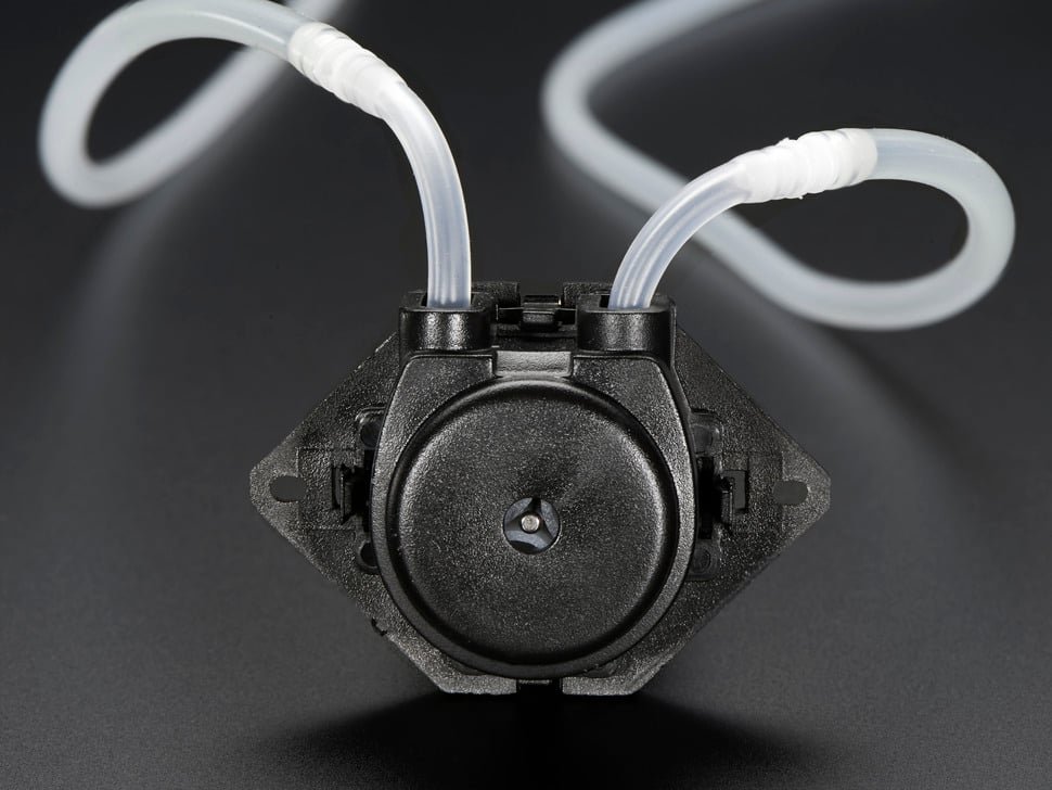 kinotronics's tweet photo. Adafruit Peristaltic Liquid Pump
$24.95 each

A peristaltic pump (unlike a centrifugal pump) moves fluid by alternately compressing and uncompressing a tube. The cool thing about this is that the liquid only ever touches the tube! Used widely in medical applications and food. https://t.co/wM9WbxTUsY
