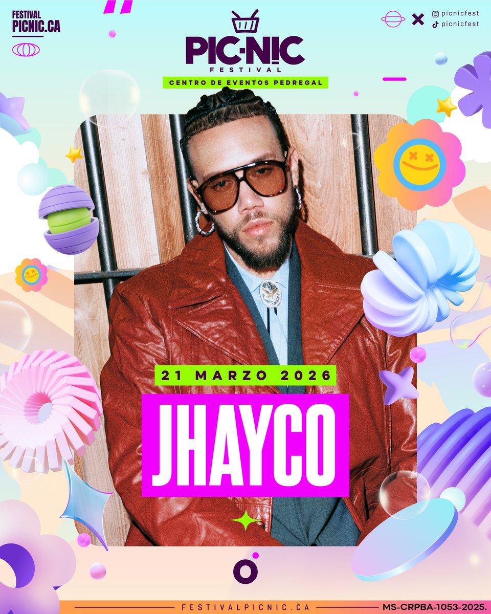 JHAYCO ESTARÁ EN COSTA RICA NUEVAMENTE EN EL FESTIVAL PIC NIC EL 21 DE MARZO 2026